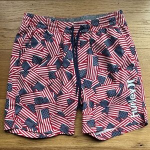 Hurley Men's Patriotic Flag Swim Shorts